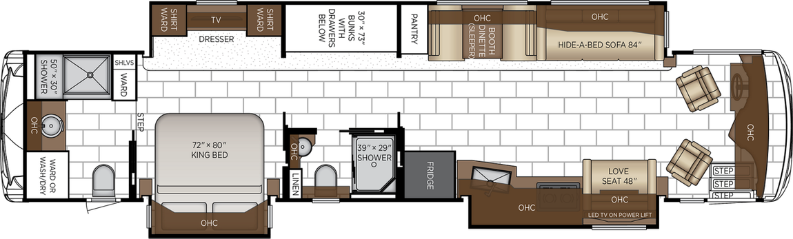 2027 Newmar Ventana 4340 Floor Plan