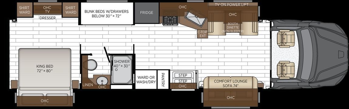 2027 Newmar Grand Star 3940 Floor Plan