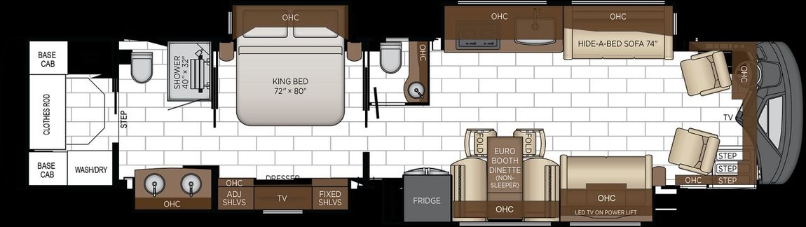 2027 Newmar London Aire 4545 Floor Plan