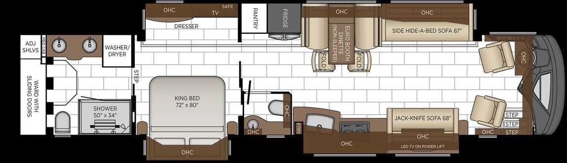 2027 Newmar London Aire 4551 Floor Plan