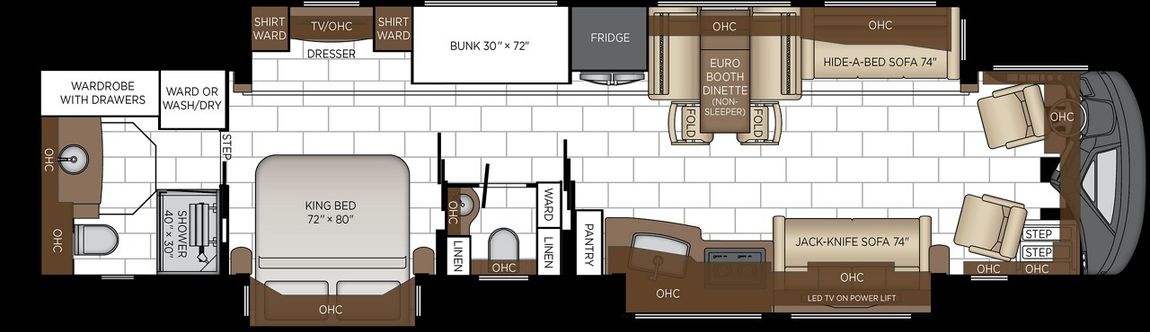 2027 Newmar London Aire 4540 Floor Plan