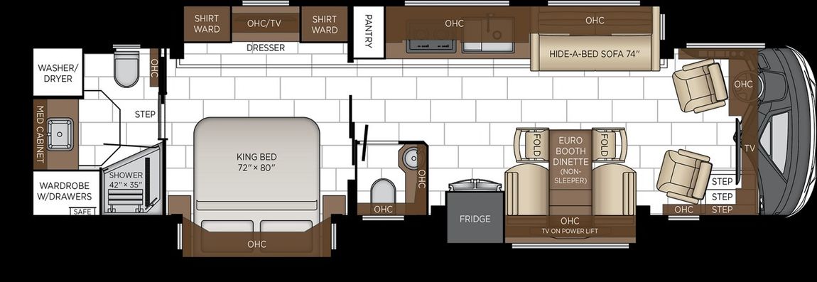 2027 Newmar Mountain Aire 3825 Floor Plan