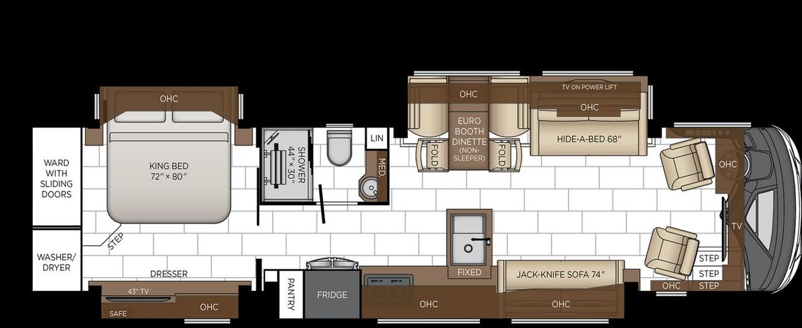 2027 Newmar Mountain Aire 3823 Floor Plan