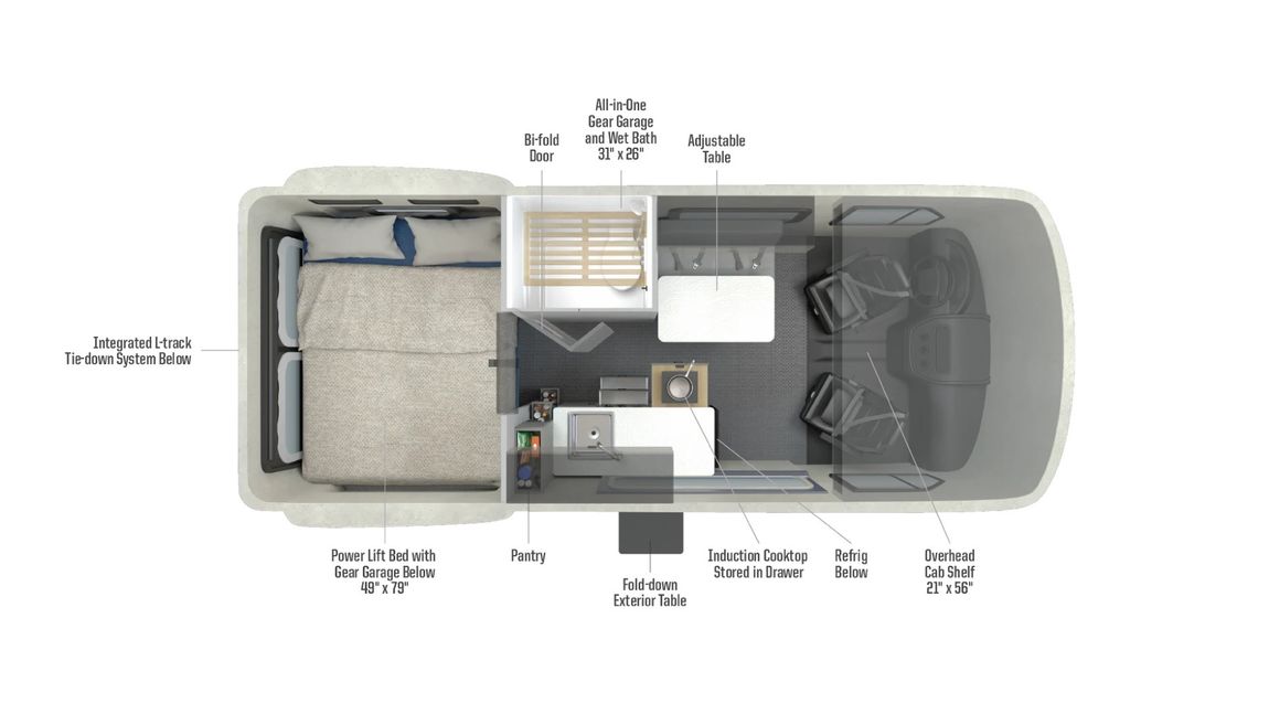 2027 Winnebago Revel 44EC Floor Plan