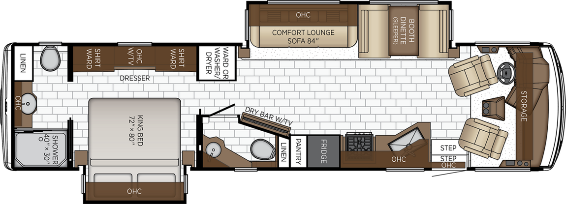 2027 Newmar Bay Star 3609 Floor Plan