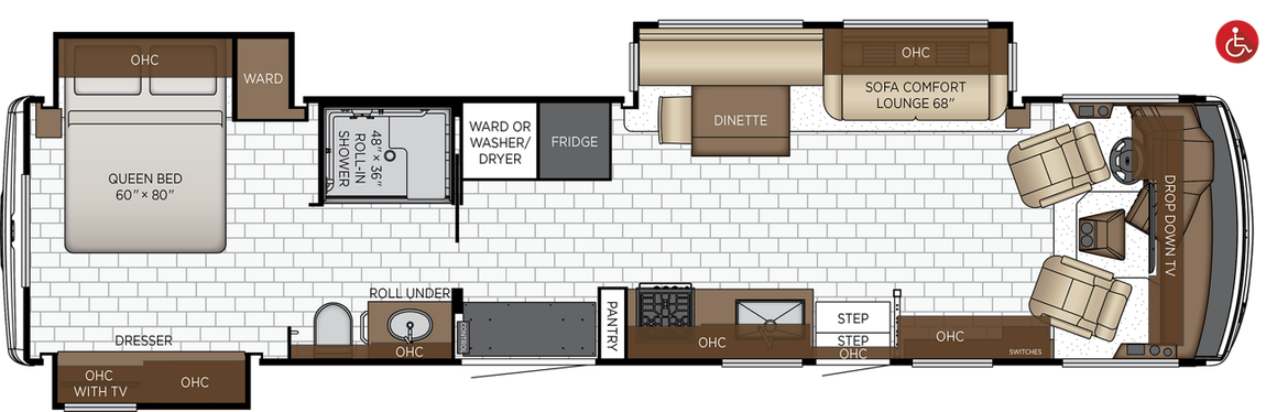 2027 Newmar Bay Star 3811 Floor Plan