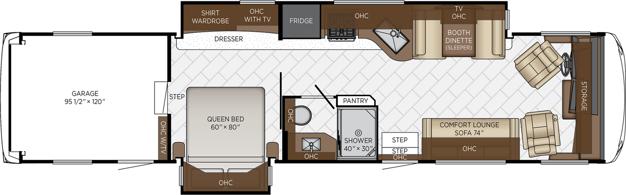 2027 Newmar Canyon Star 3947 Floor Plan