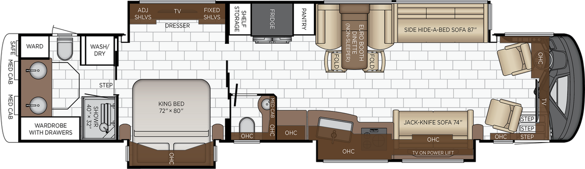 2027 Newmar Essex 4595 Floor Plan