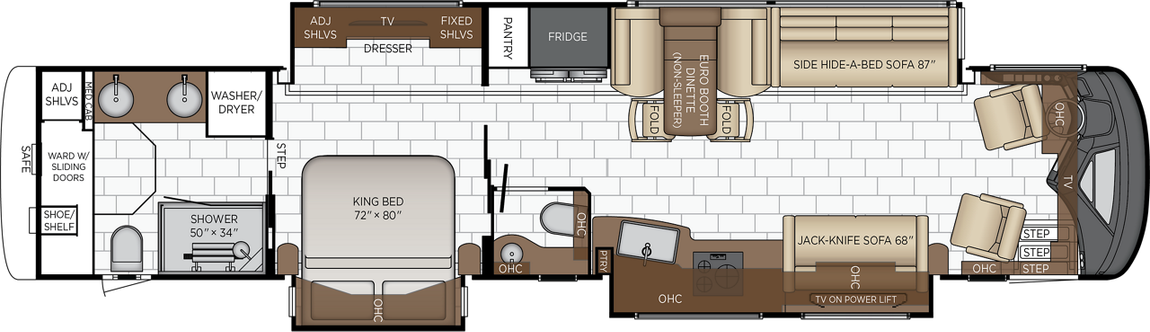 2027 Newmar Essex 4551 Floor Plan