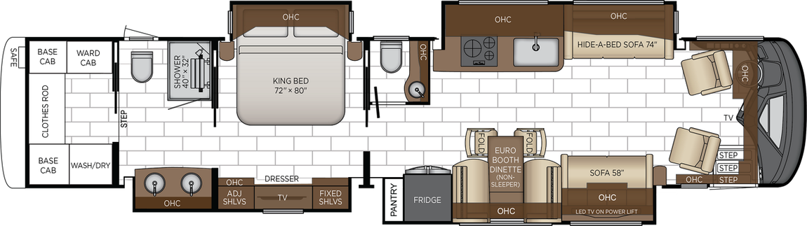 2027 Newmar Essex 4545 Floor Plan