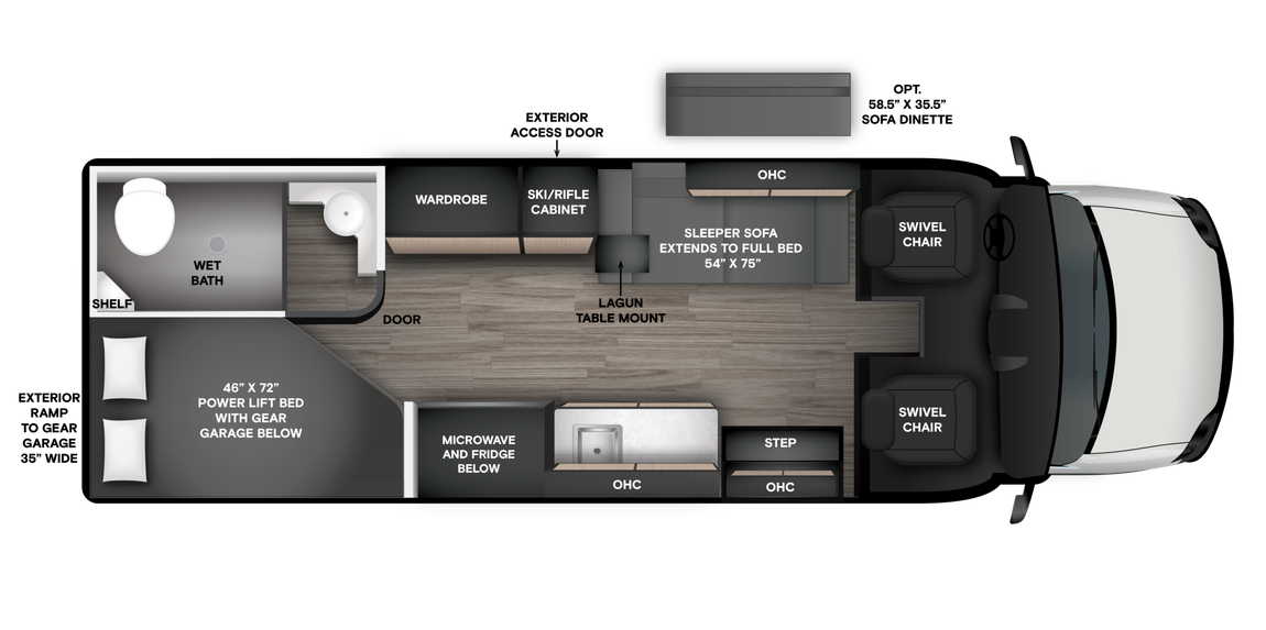 2027 Tiffin Open Trail 25CO Floor Plan