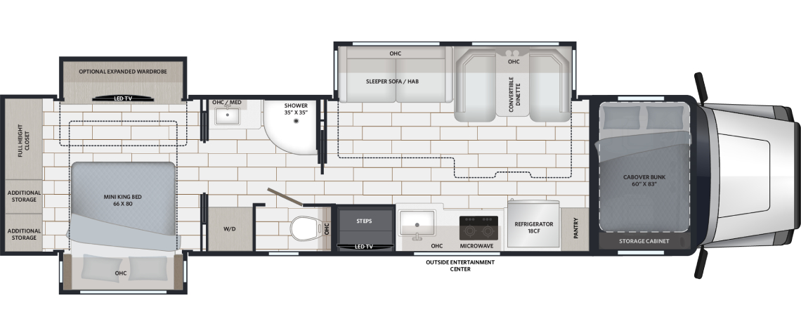 2027 Renegade Classic 41CRW Floor Plan