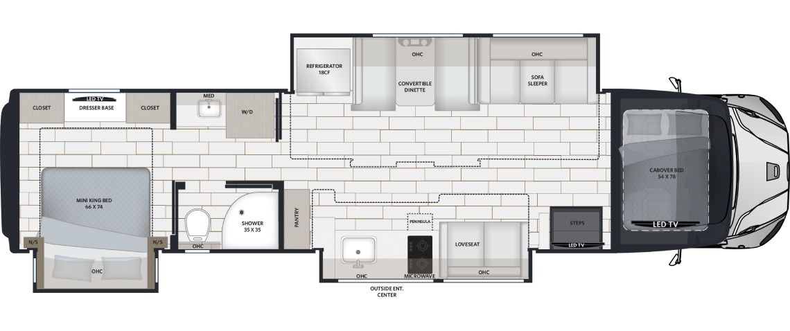 2027 Renegade Verona 40VTS Floor Plan