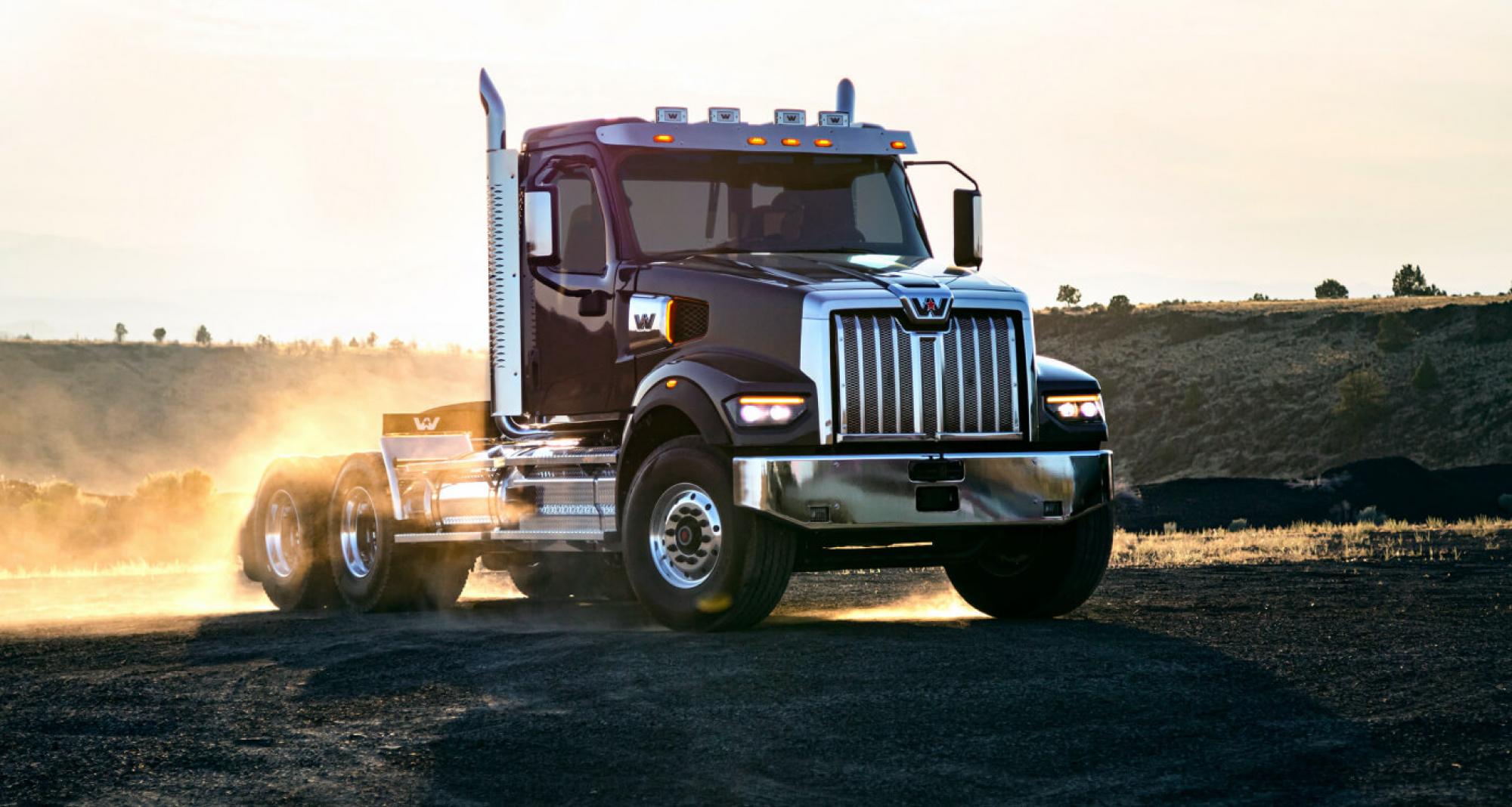 Western Star Truck at Sunset