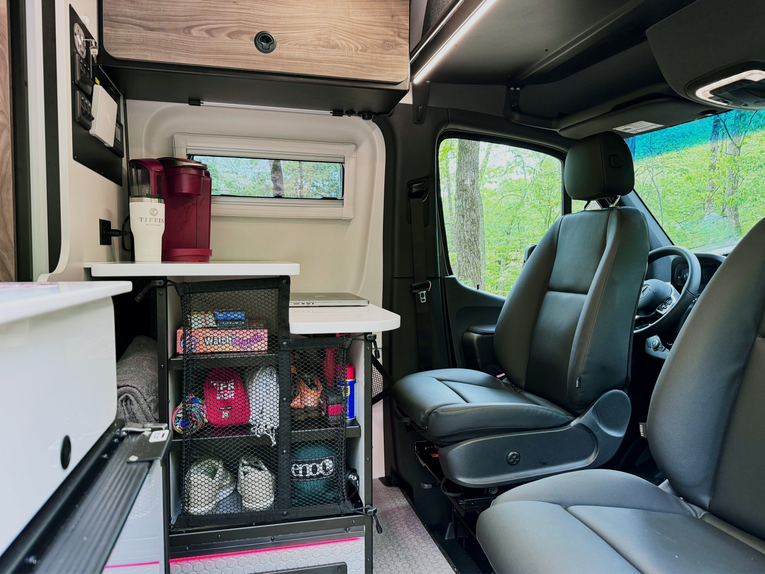 Adventure Bench setup in the Tiffin GH1