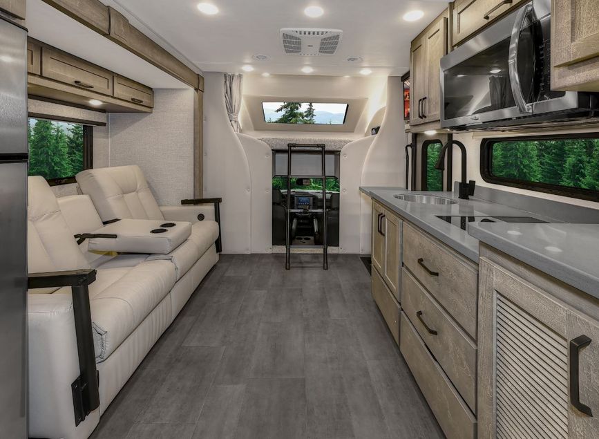 Lounge chairs and sink in the 2026 Renegade Veracruz