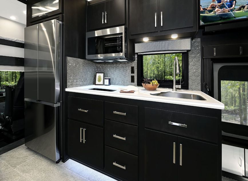 Dark cabinetry in the 2026 Renegade Classic