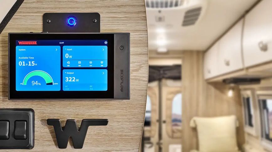 Power hub inside the Travato