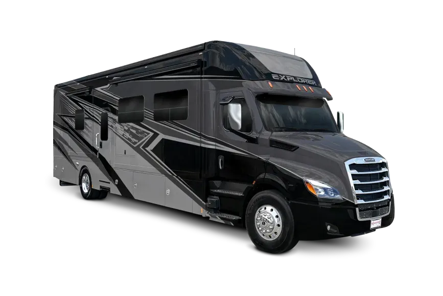 Exterior of a black 2025 Renegade Explorer 