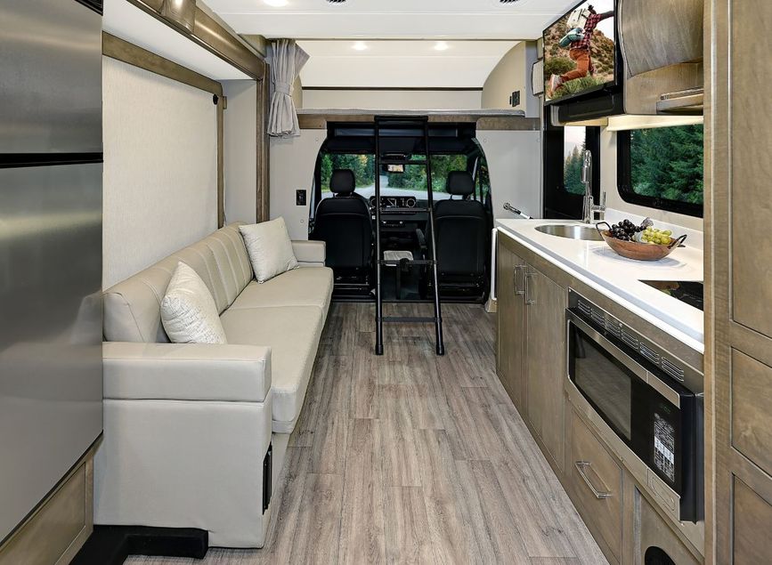 Inside image of the living room inside the 2025 Renegade Vienna