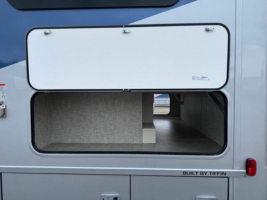 Exterior storage on the Tiffin Midas