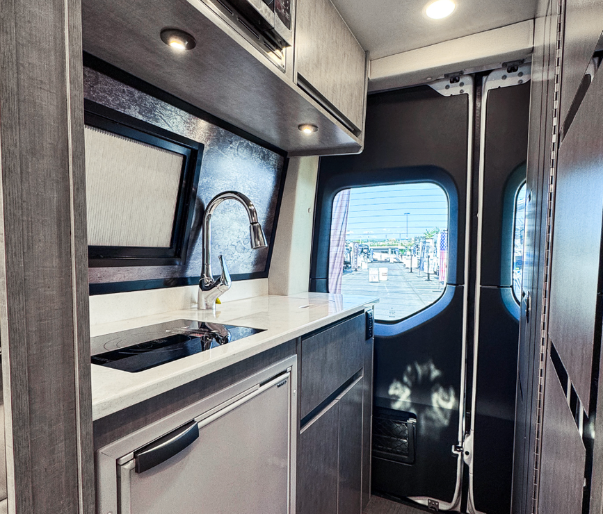 Kitchen inside the Tiffin GT2