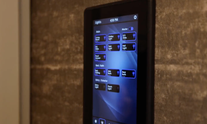 Image of the 2025 Tiffin Allegro Bay touch controls