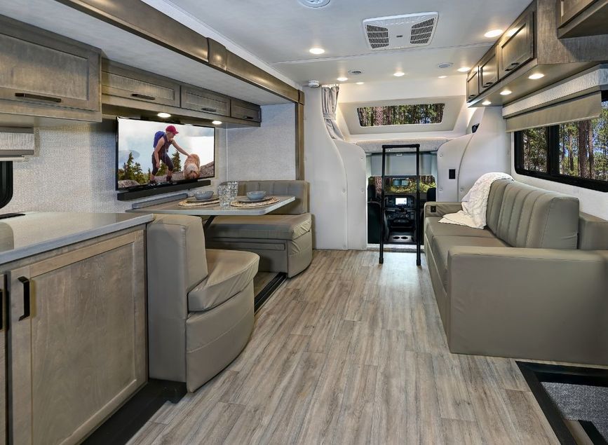 2025 Renegade Veracruz interior image showing seating and the television