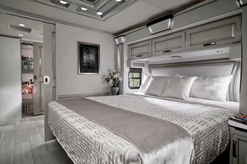 Bedroom inside the 2027 Newmar Dutch Star