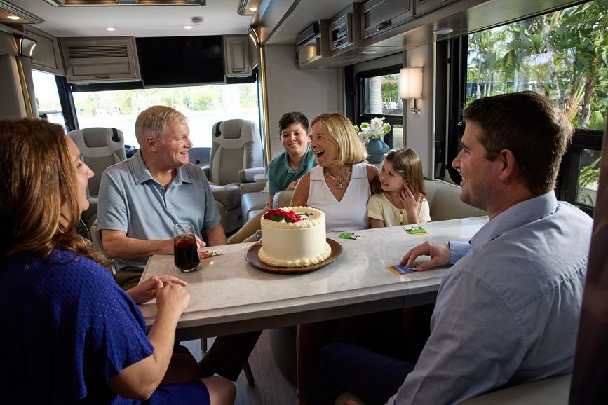 Dinette inside the 2027 Newmar Dutch Star