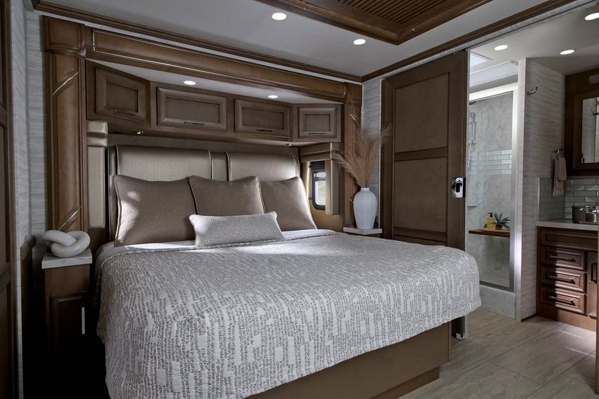 Bed in an RV