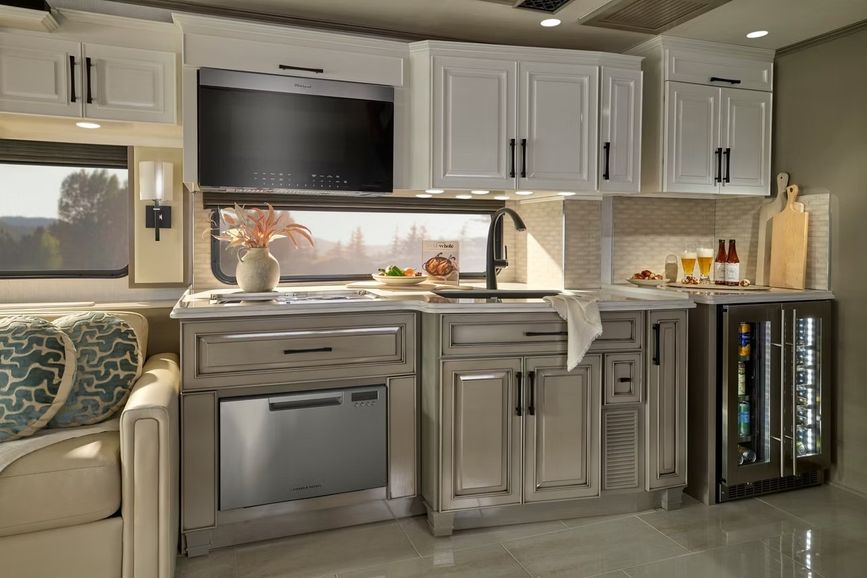 2027 Newmar London Air cooking area