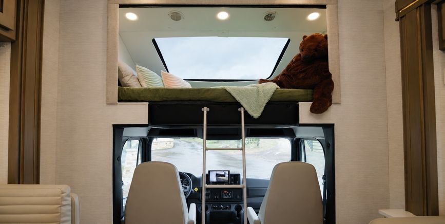 2027 Grand Star logo bunk and cockpit