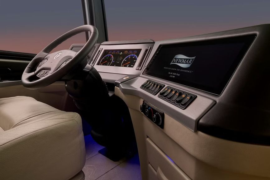2027 Newmar New Aire steering wheel and dashboard