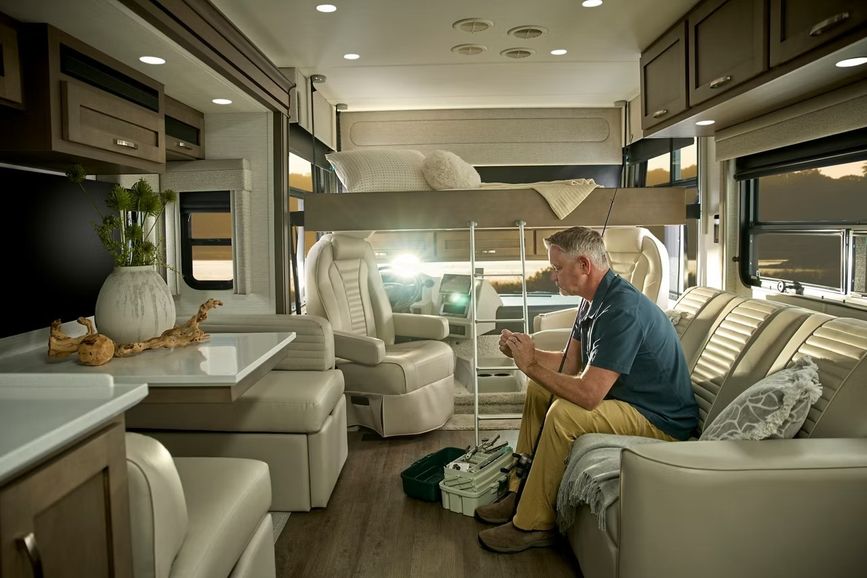 Living area inside the 2027 Newmar Bay Star