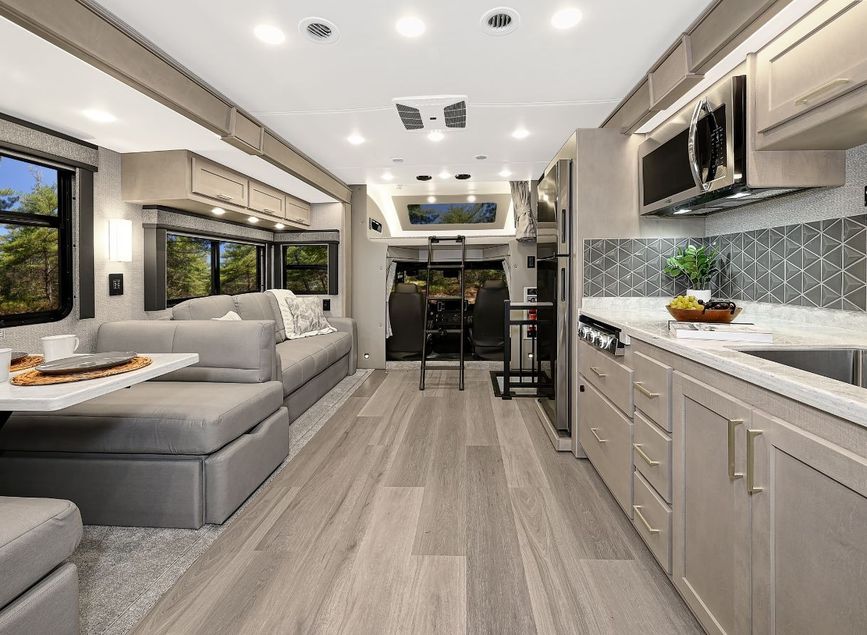Living and sleeping areas inside the Valencia
