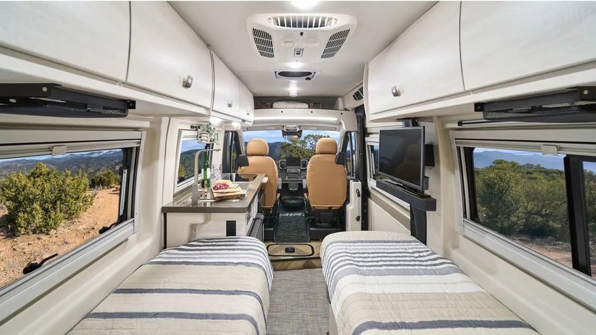 Living space inside the Travato