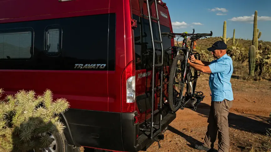 Back view of the Winnebago Travato
