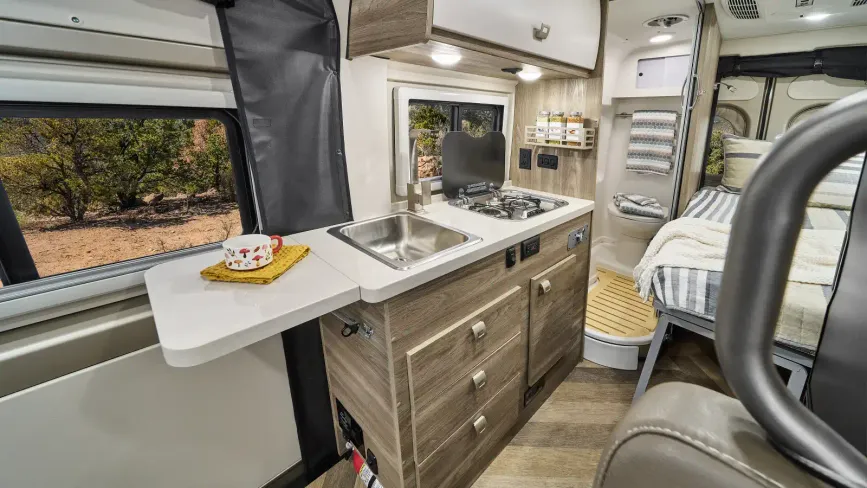 Galley inside the 2026 Winnebago Travato