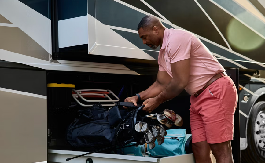 Exterior storage aboard the 2026 Essex