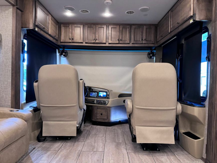 Driver and passenger seats inside the Byway