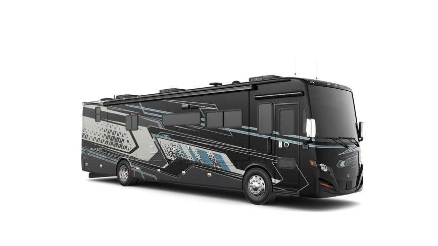 Exterior view of the Tiffin Allegro RED