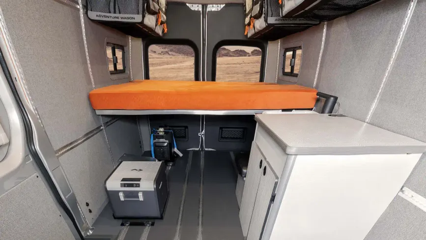 Sleeping space inside the 2025 Winnebago Adventure Wagon