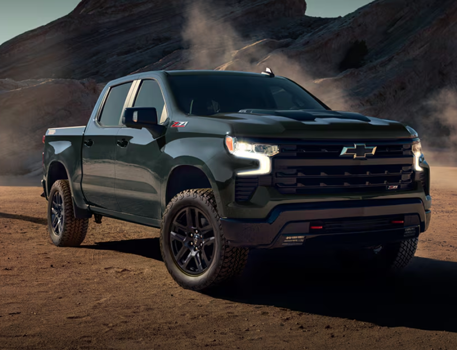 Blue chevrolet truck