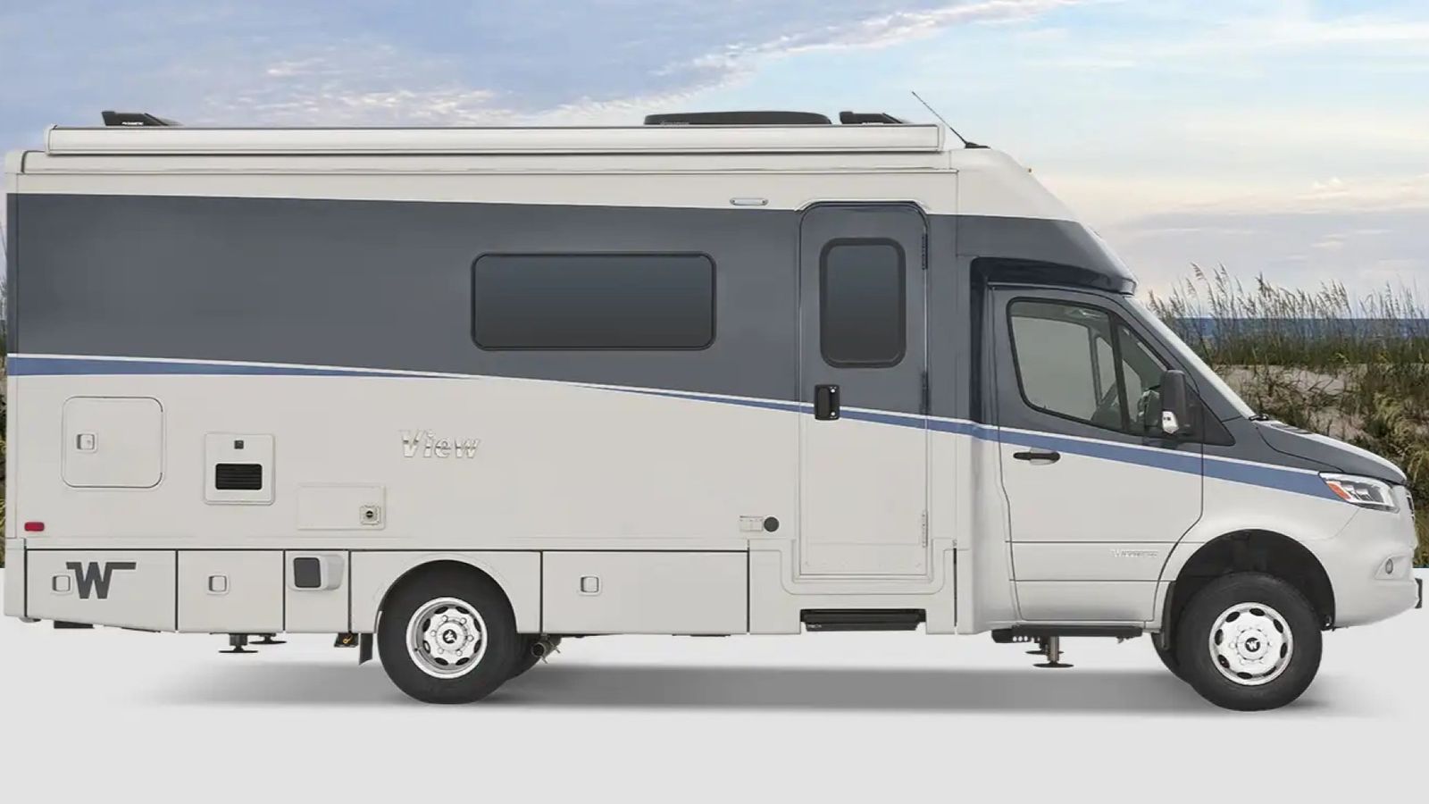 Exterior shot of the Navion in a desert setting