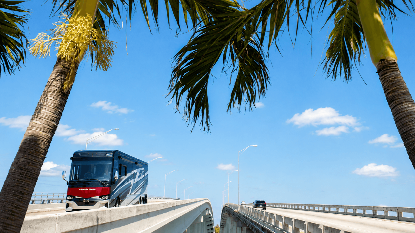 Exterior image of the 2027 Newmar Dutch Star on the road