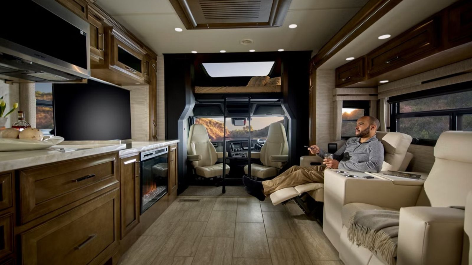 Man inside an RV