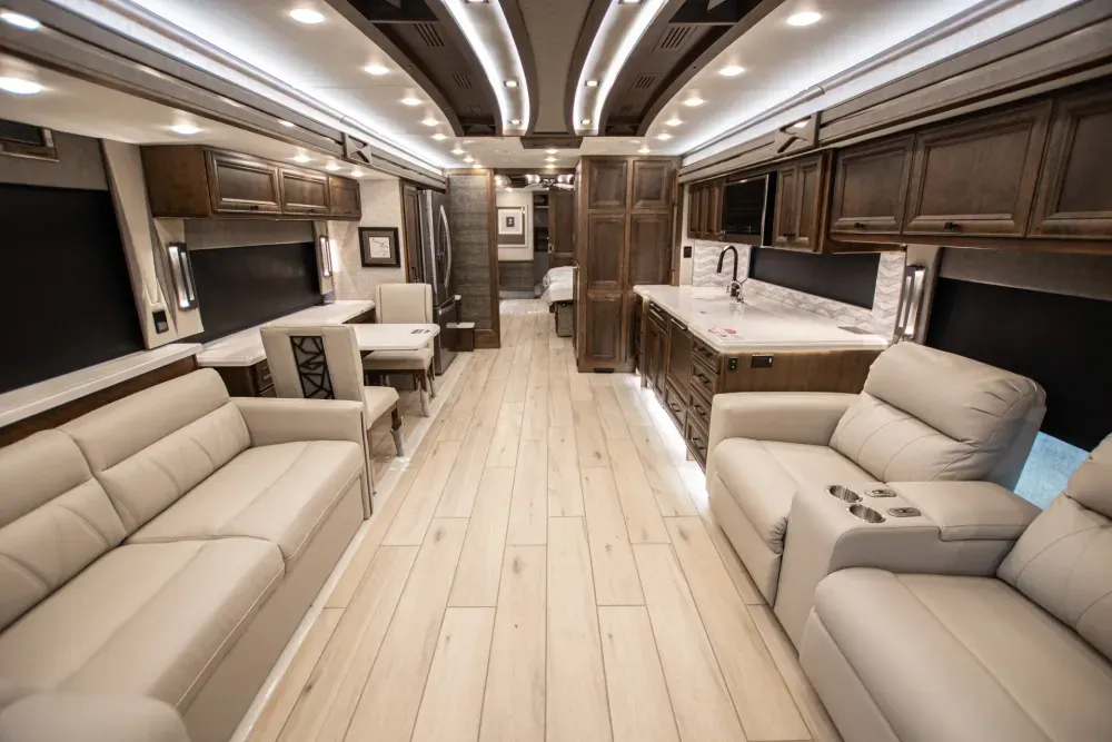 The cabin of the Tiffin Allegro Bus