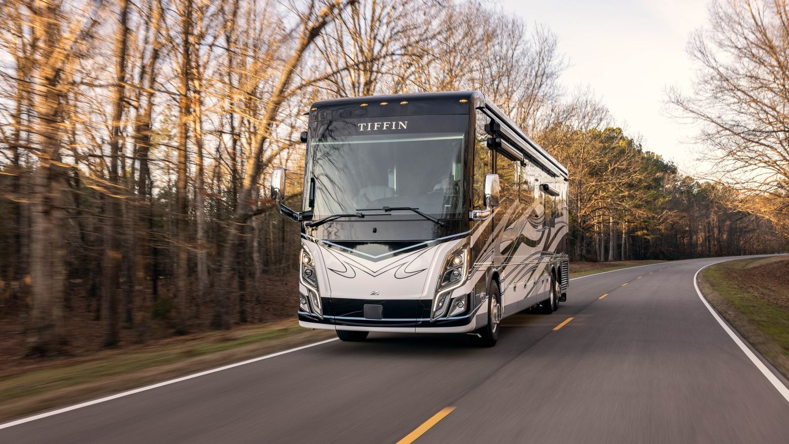 2025 Tiffin Zephyr exterior shot on the road