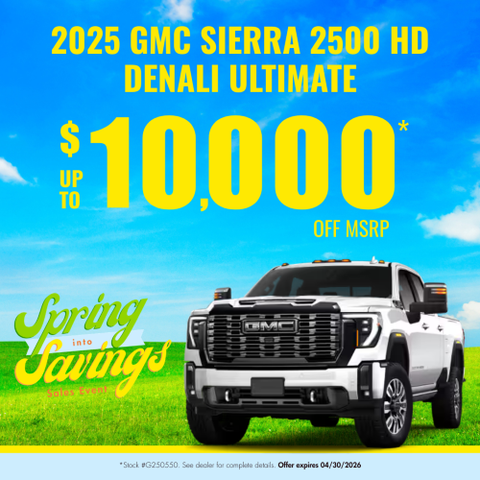 Up to $10,000 off MSRP on the Sierra 2500 HD Denali Ultimate